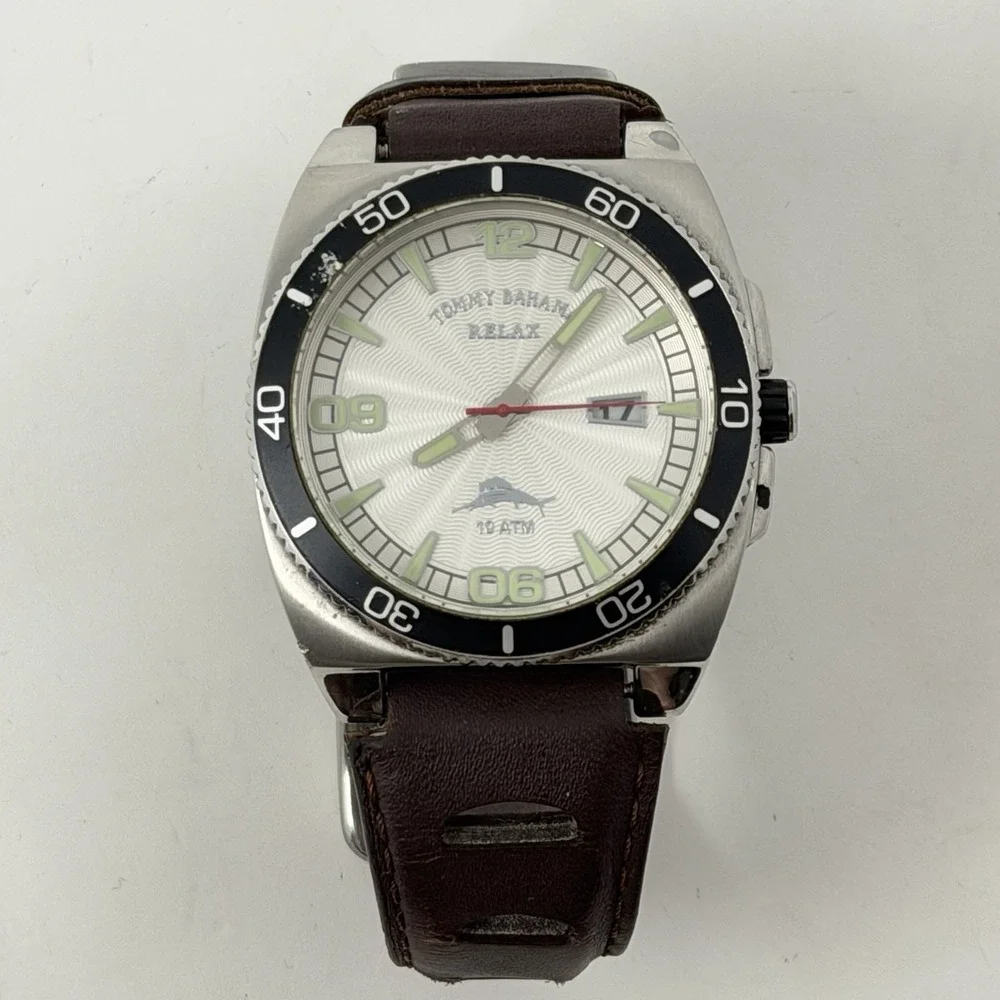 Tommy‎ Bahama RLX1020 SHORE THING Relax Brown Leather Strap Watch